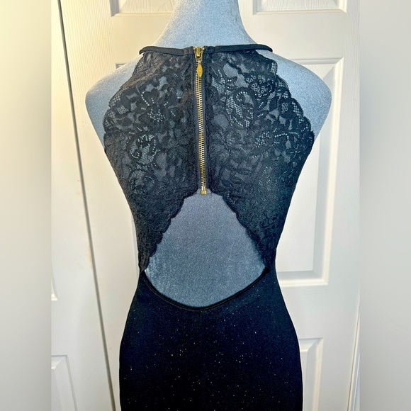 NWT Retro‎ Y2K Black Lace Back Mini Dress Size Medium - Picture 4 of 9